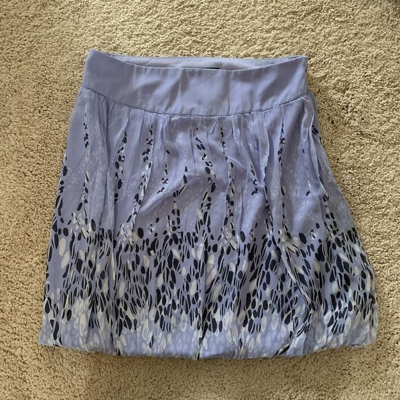 EXPRESS Design Studio Purple Silk Chiffon Bubble Hem Skirt Women’s Size 10 NWT - Picture 6 of 12